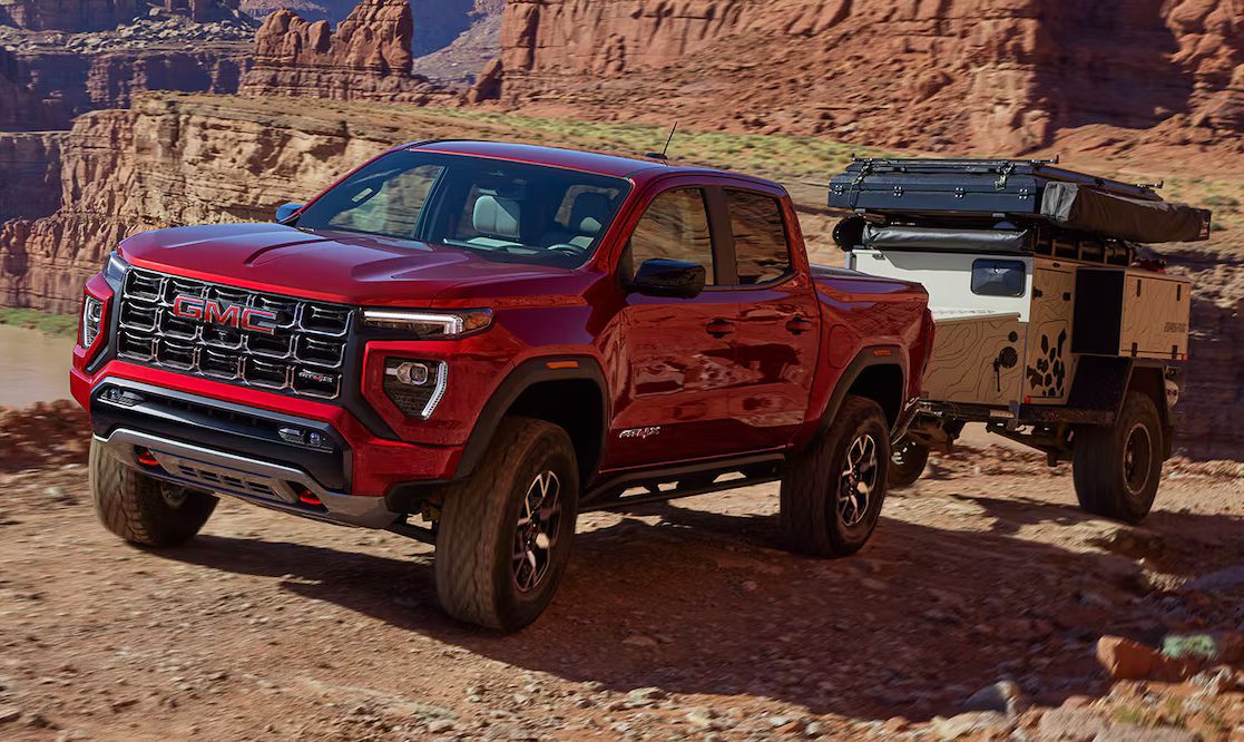 2026 GMC Canyon towing a camper