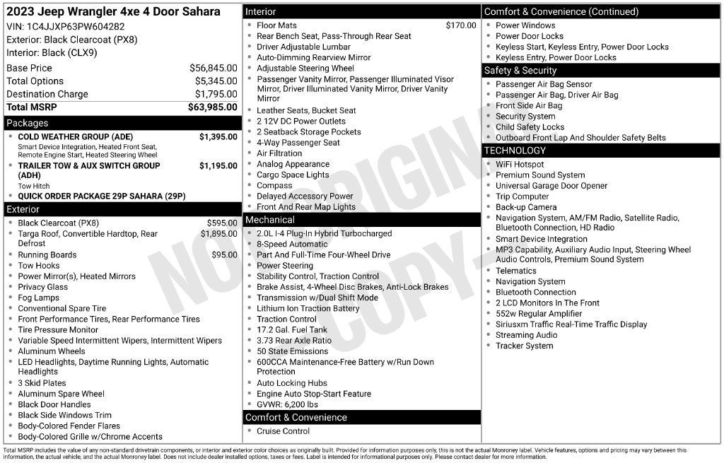 2023 Jeep Wrangler 4xe Sahara