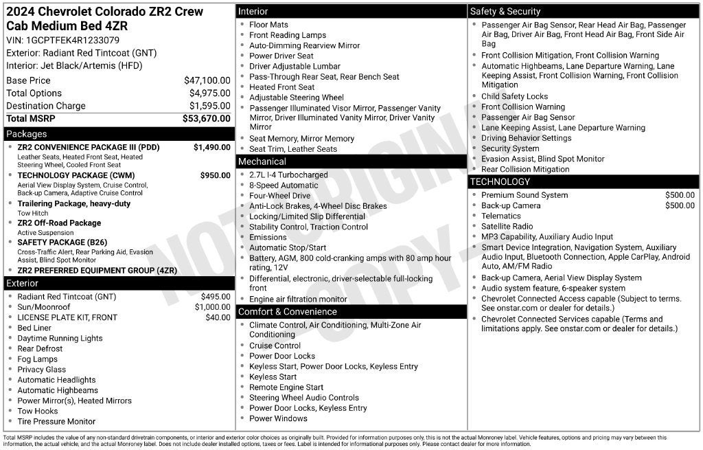 2024 Chevrolet Colorado ZR2