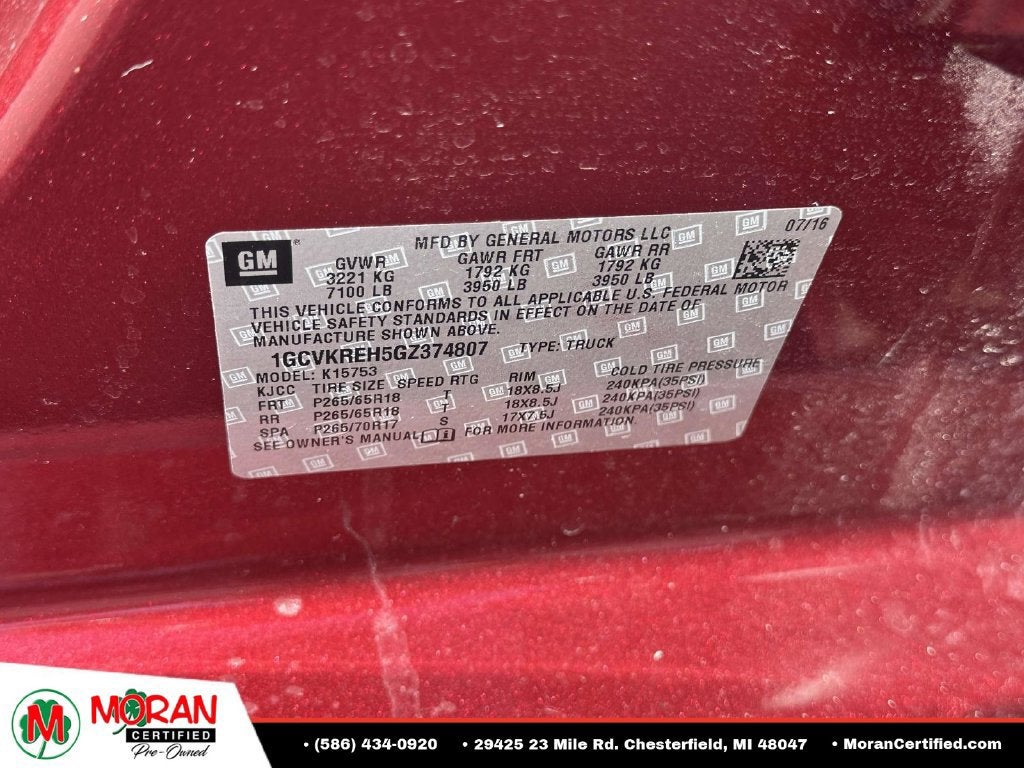 2016 Chevrolet Silverado 1500 LT