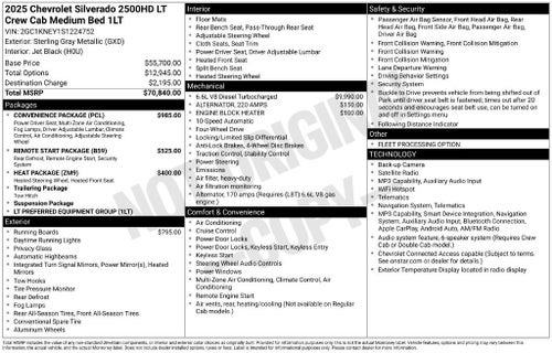 2025 Chevrolet Silverado 2500 HD LT