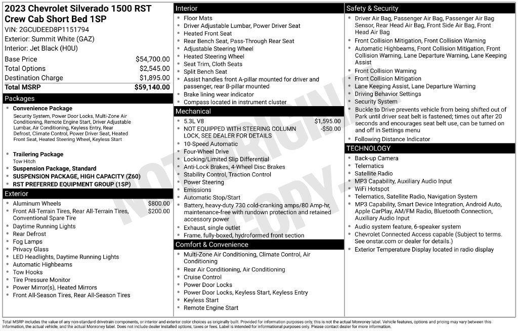 2023 Chevrolet Silverado 1500 RST