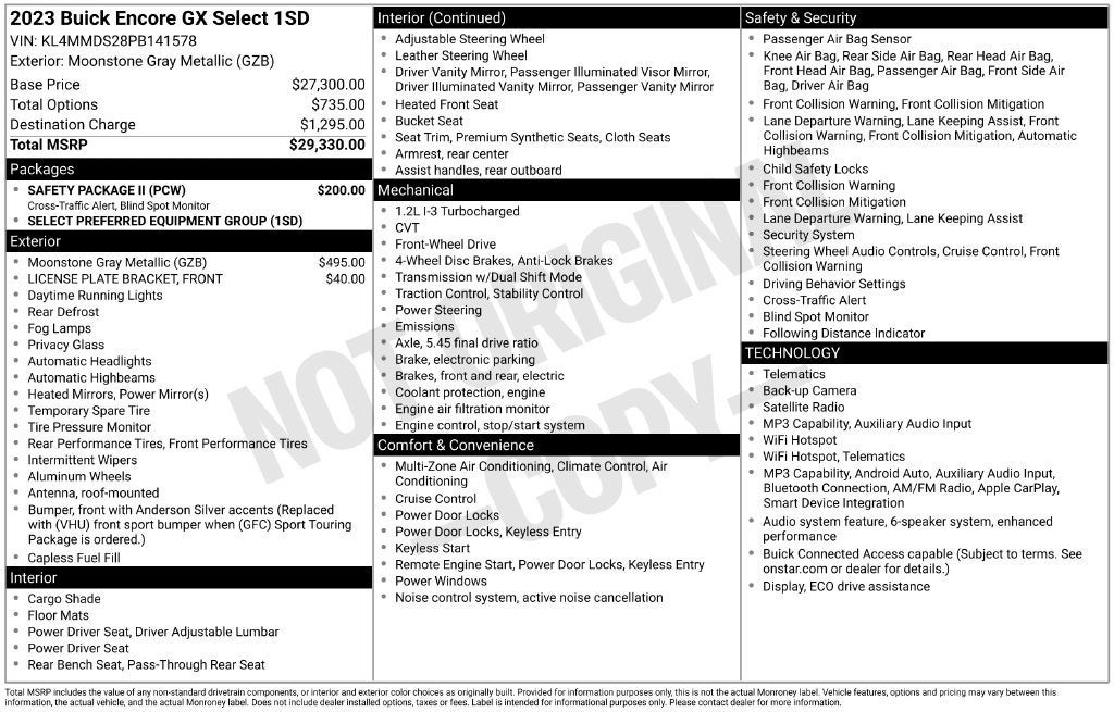 2023 Buick Encore GX Select