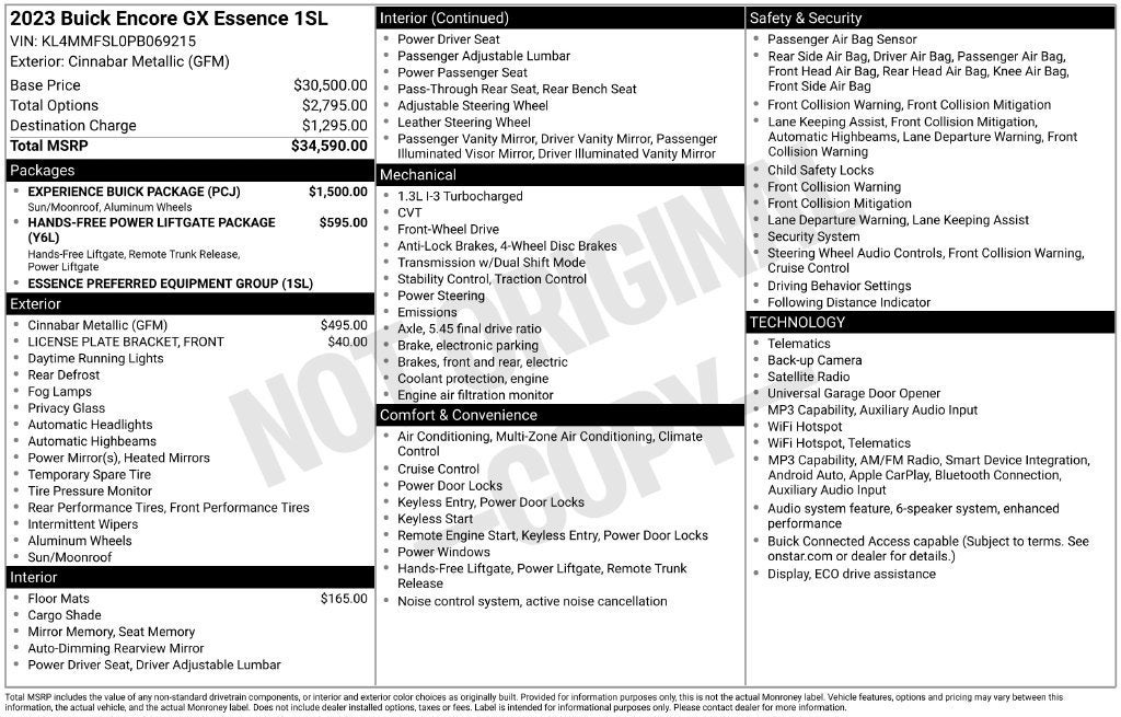2023 Buick Encore GX Essence