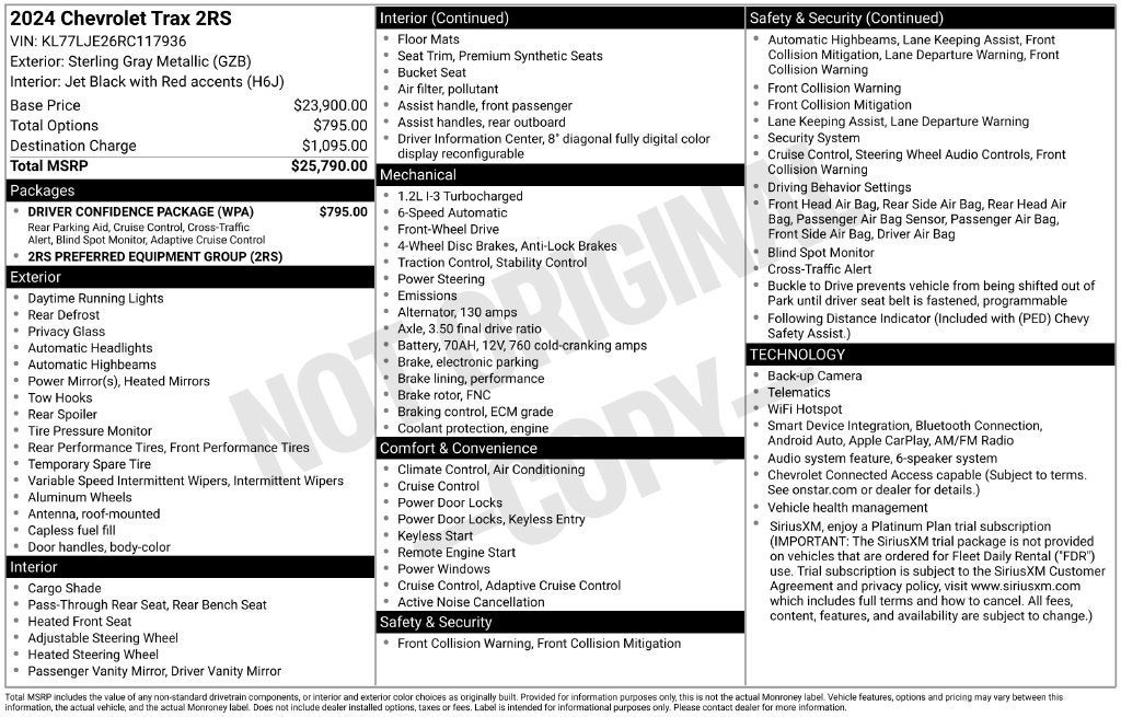 2024 Chevrolet Trax 2RS