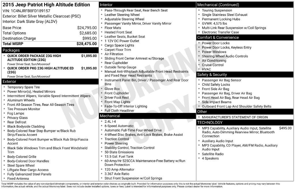 2015 Jeep Patriot Latitude