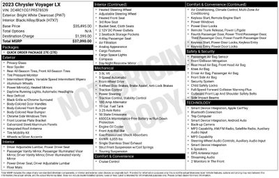 2023 Chrysler Voyager LX