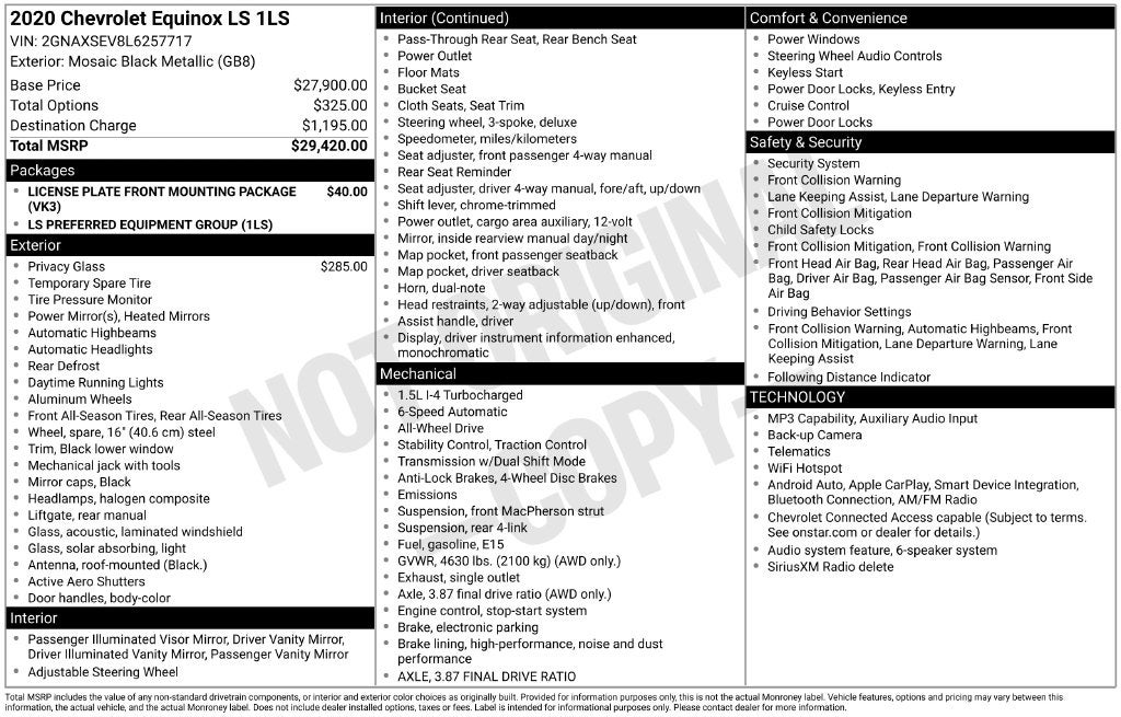 2020 Chevrolet Equinox LS