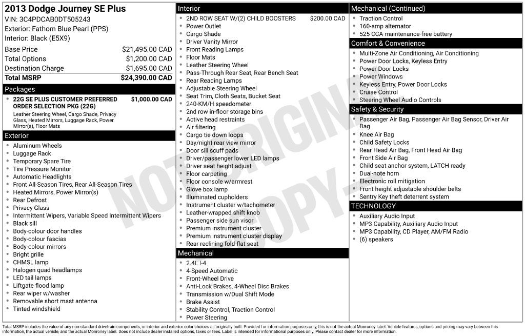 2013 Dodge Journey SE