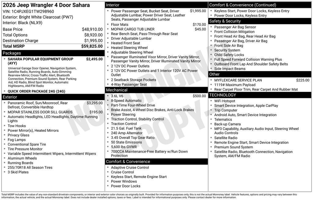 2026 Jeep Wrangler 4-Door Sahara 4x4