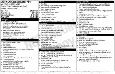 2024 GMC Acadia Elevation