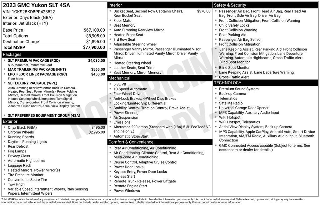 2023 GMC Yukon SLT