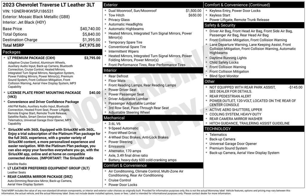 2023 Chevrolet Traverse LT Leather
