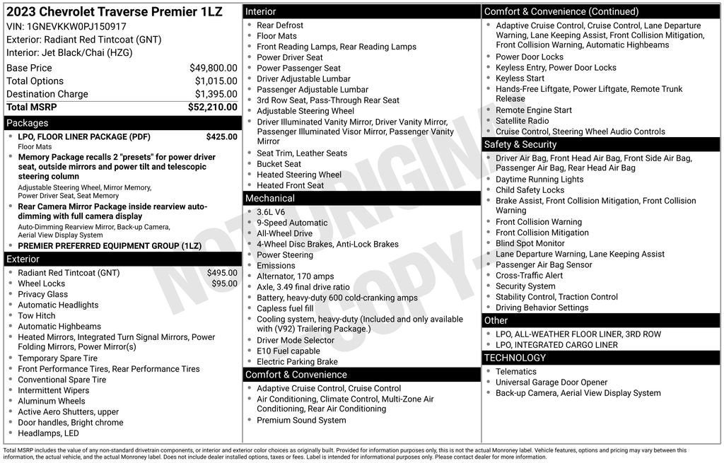 2023 Chevrolet Traverse Premier