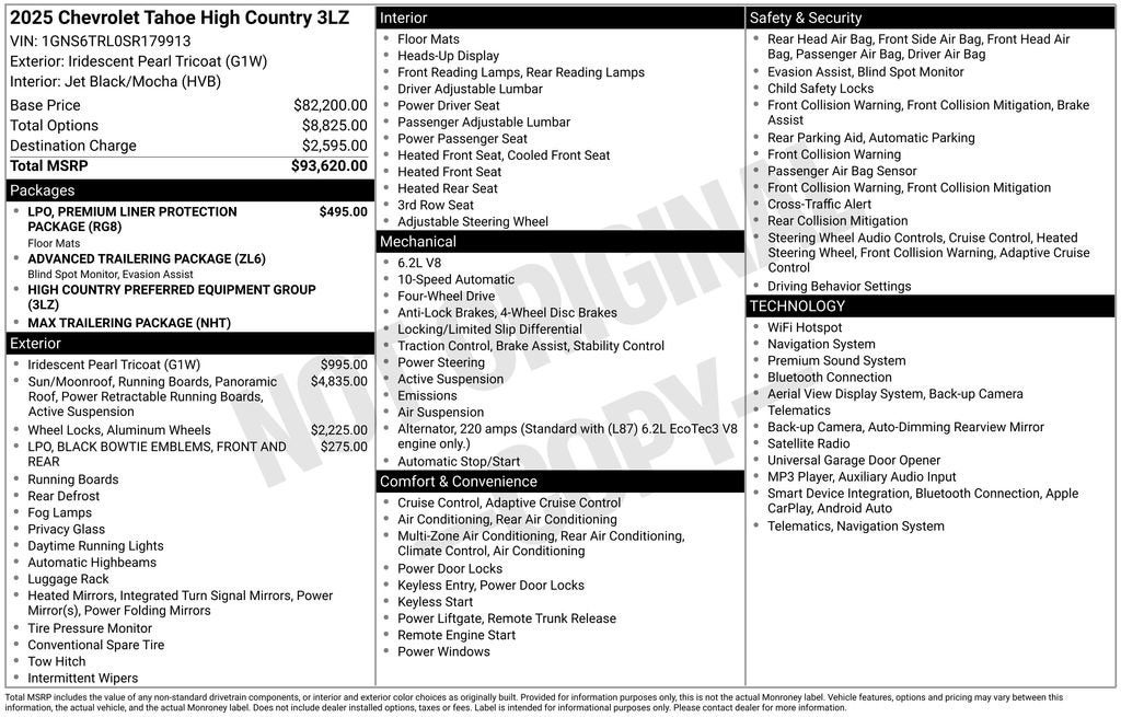 2025 Chevrolet Tahoe High Country