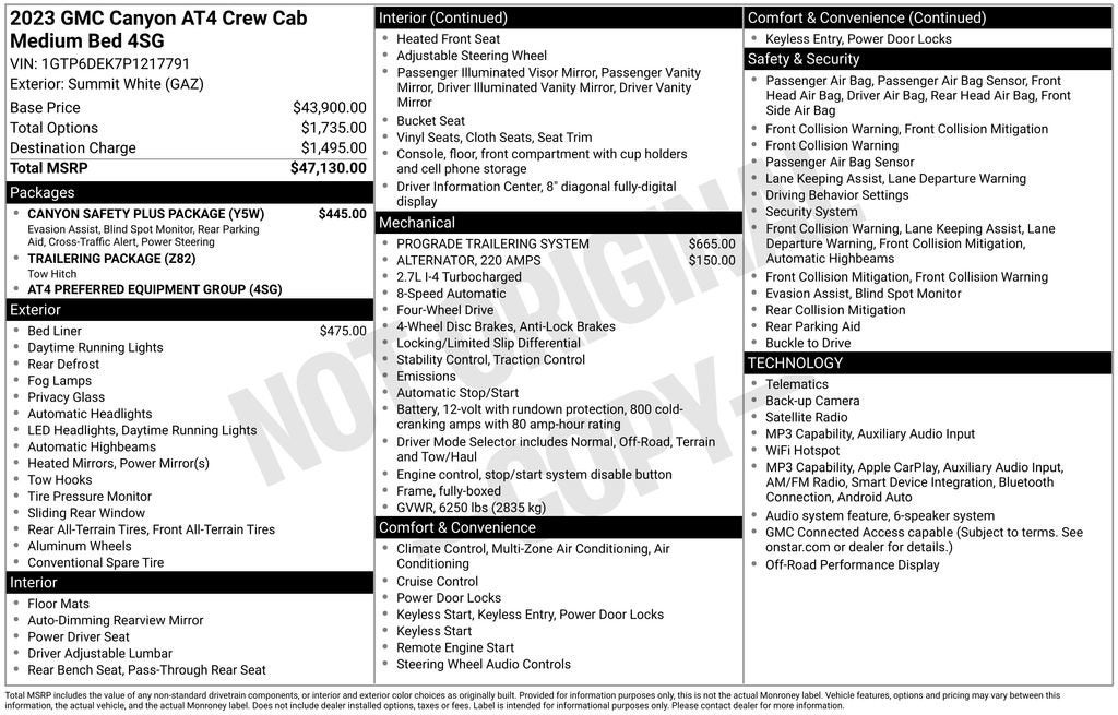 2023 GMC Canyon 4WD AT4