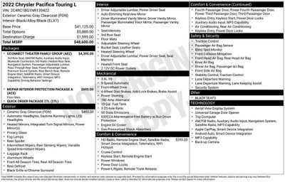 2022 Chrysler Pacifica Touring L