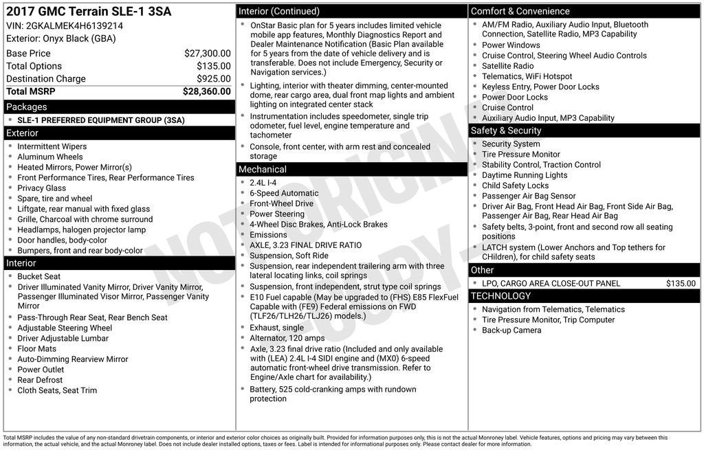 2017 GMC Terrain SLE