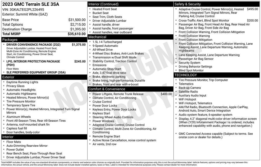 2023 GMC Terrain SLE