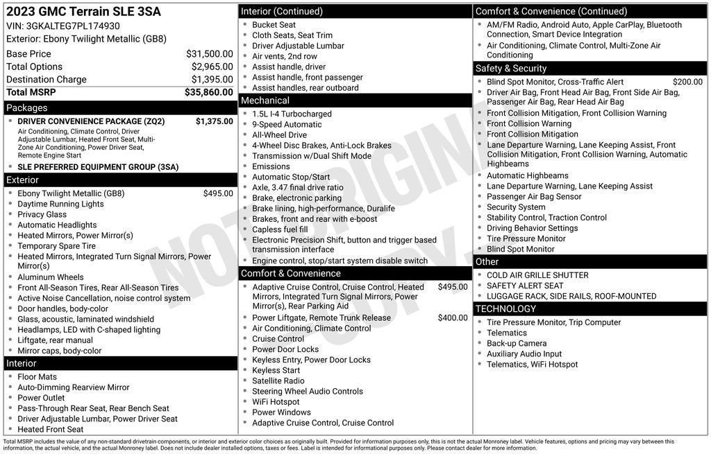 2023 GMC Terrain SLE