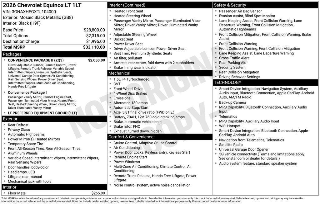 2026 Chevrolet Equinox LT