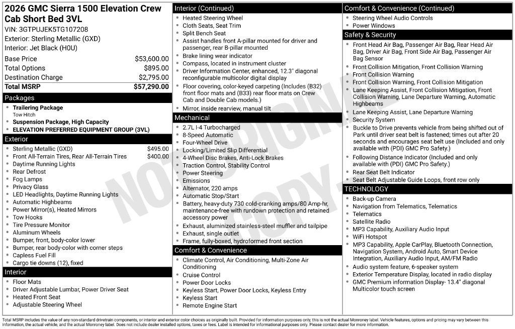 2026 GMC Sierra 1500 Elevation - Photo 36