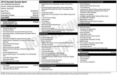 2016 Hyundai Sonata 2.4L Sport