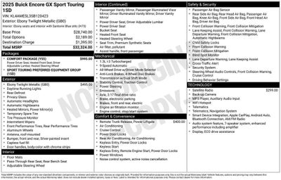 2025 Buick Encore GX Sport Touring