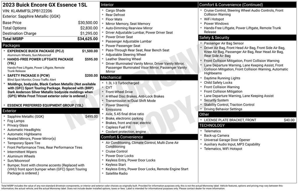 2023 Buick Encore GX Essence