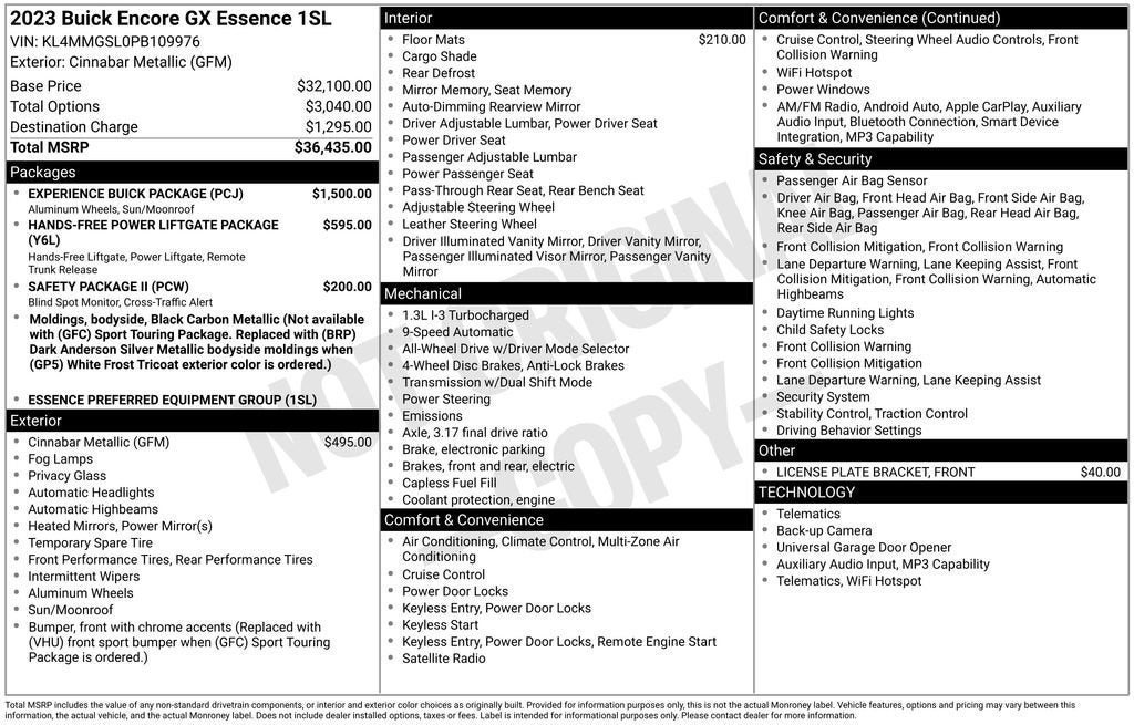 2023 Buick Encore GX Essence