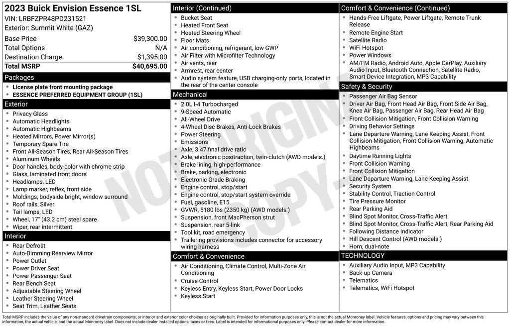 2023 Buick Envision Essence