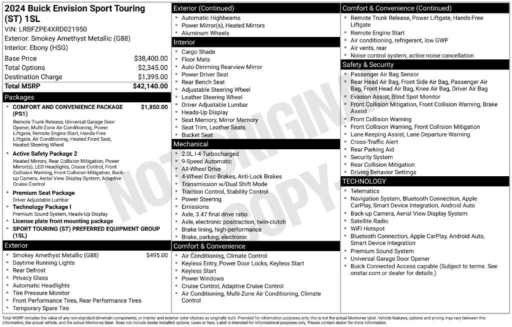 2024 Buick Envision Sport Touring