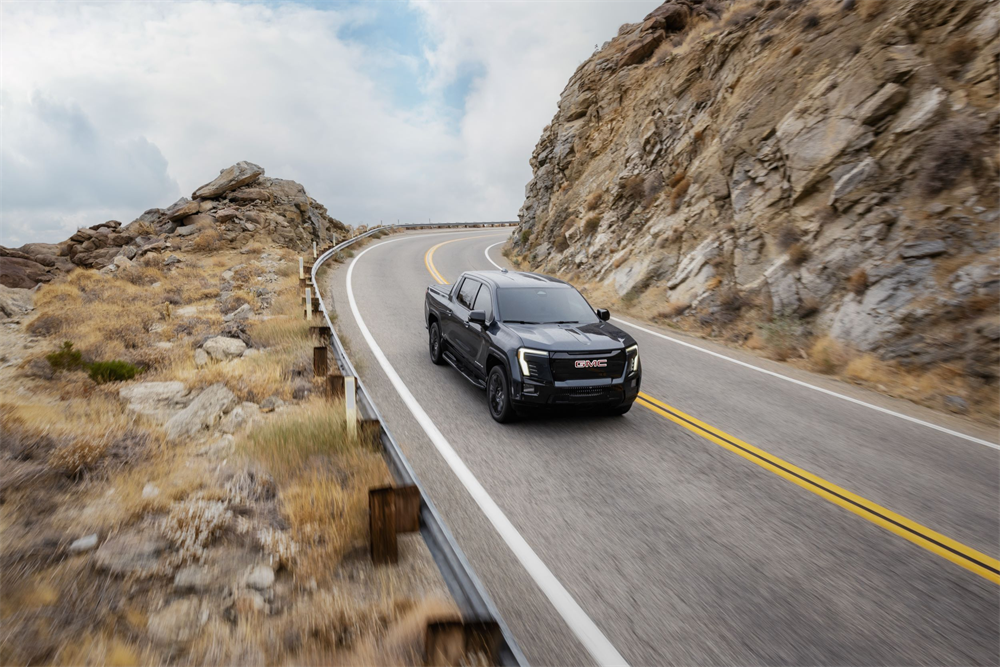 2026 GMC Sierra EV on the road